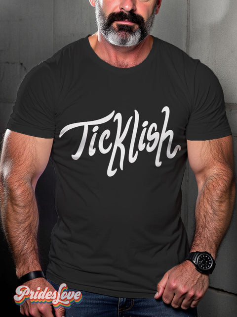 Ticklish Fetish Pride Casual Print T-Shirt Black / S