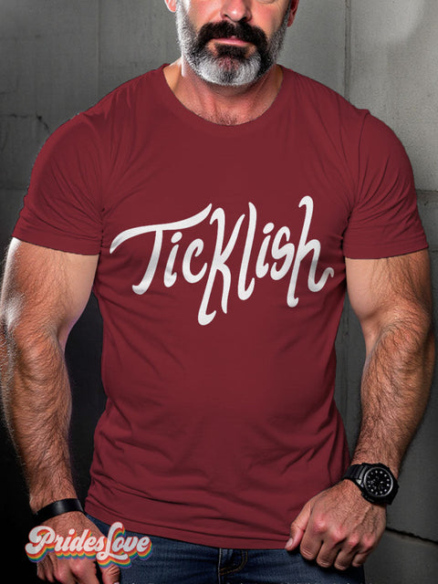 Ticklish Fetish Pride Casual Print T-Shirt Maroon / S