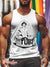 Vintage Gay Cowboy Rainbow Lgbt Print Men’s Tank Top Multicolor / S