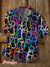 Vintage LGBT Gay Pride Cock Fun Print Casual 100% Cotton Shirt Multicolor / S