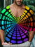 Vintage Rainbow Lgbt Pride Art Print Casual 100% Cotton Shirt Multicolor / S