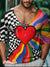 Vintage Rainbow Lgbt Pride Art Print Casual 100% Cotton Shirt Multicolor / S