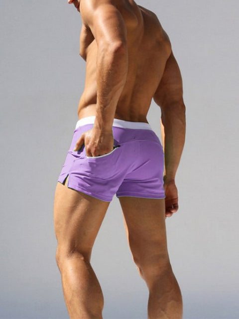 Rainbow Fashion Rear pocket design Breathable and quick-drying Men's Beach Shorts