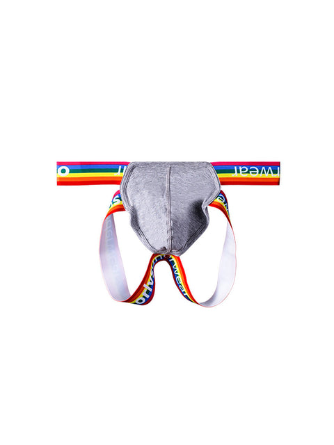 Men's Rainbow High elasticity Low waist Thong Underwear
